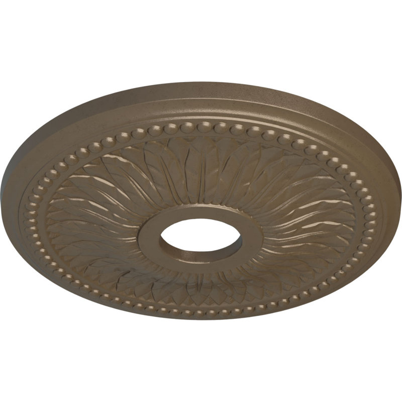 Médaillon de plafond H 18 po x l 18 po Bailey, Argent chaud