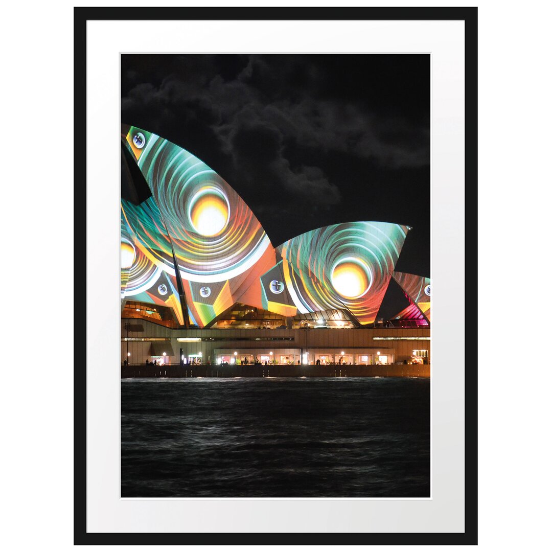 Sydney Opera House bei Nacht" Gerahmtes Poster