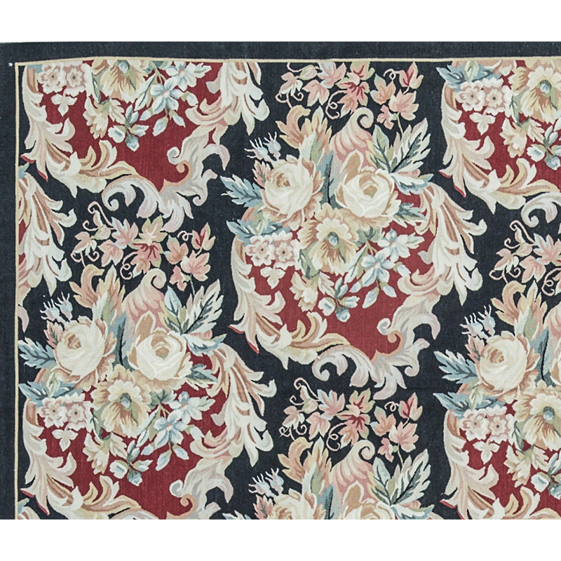 Aubusson Renaissance Wool Floral Area Rug