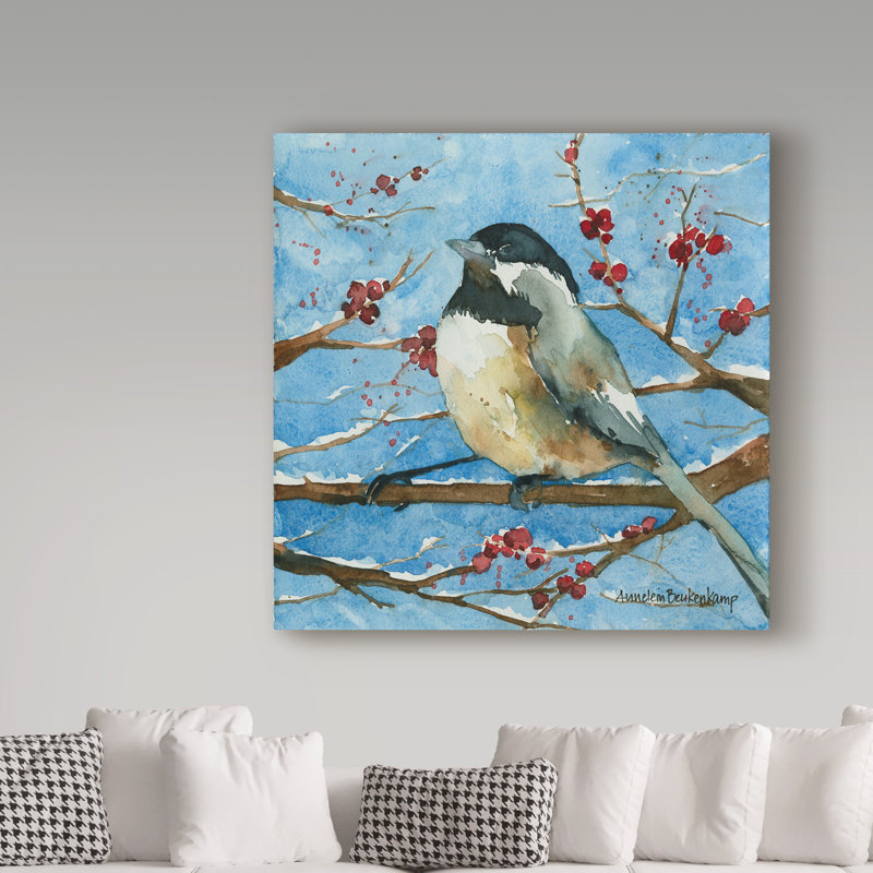 «Winter Acrobate» par Mattox, reproduction d'art sur toile tendue, H 14 po x l 14 po x P 2 po