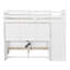 Lit superposé (1 place et 1 place) avec escalier de rangement, garde-robe, étagères, station de chargement USB et éclairage DEL, blanc-1568553051