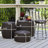 Round Handwoven Resin Storage Stool Ottoman-1742022862