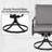 6-Person Outdoor Dining Set With Extendable Table & Swivel  Cushioned Armchairs