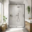 Porte de douche pivotante semi-sans cadre avec verre trempé 1/4 "-126047584-109000351