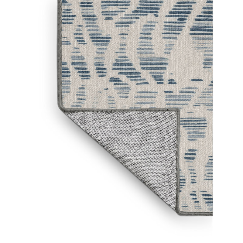 Tapis abstrait gris lavable à la machine, Rectangulaire 7 pi x 10 pi