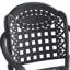 Ensemble de salle à manger 7 pièces en aluminium coulé avec cadre noir 7 pièces, comprenant 2 chaises pivotantes, 6 chaises et une table rectangulaire-233343999