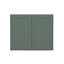 Meuble de cuisine mural Easy-DIY, 91,4 cm (L) x 30,5 cm (P) x 76,2 cm (H), style Shaker Basilic, à monter soi-même, 2 portes et 2 étagères-136984533-136984541