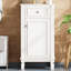 Ensemble de meuble-lavabo simple 18 po avec lavabo en céramique, ensemble de meuble-lavabo autoportant avec porte à fermeture douce et tablette réglable, style français, blanc