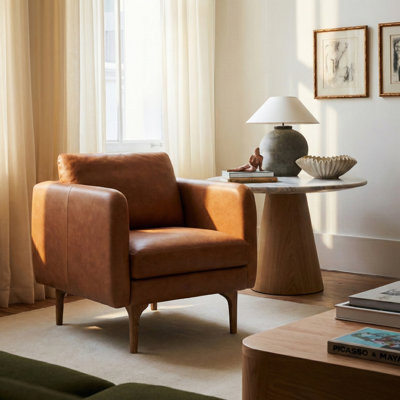 Bosco Full-Grain Genuine Italian Leather Lounge Chair