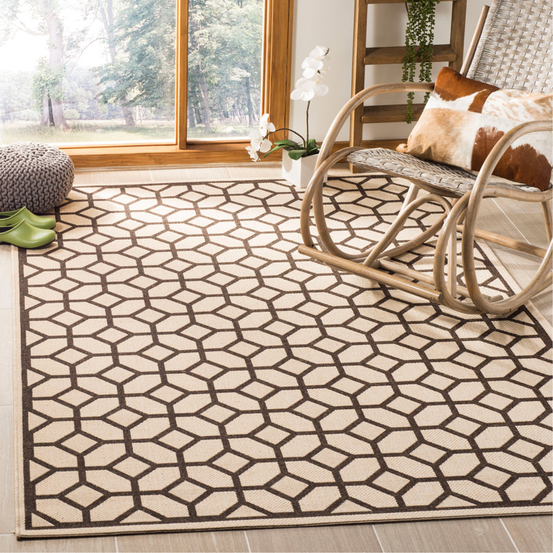 Kelli 100 Performance Geometric Indoor/Outdoor Area Rug, Rectangle 5'3" x 7'6"