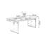 Bureau rectangulaire en bois manufacturé gris-109742017