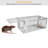 10.75x5.43x4.41in Humane Live Mouse Trap Cage with Sensitive Trigger