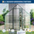 Polycarbonate Walk-In Greenhouse for Outdoors, Quick-Setup Garden Greenhouse with Roof Vent and Ventilation-124605520-124605519