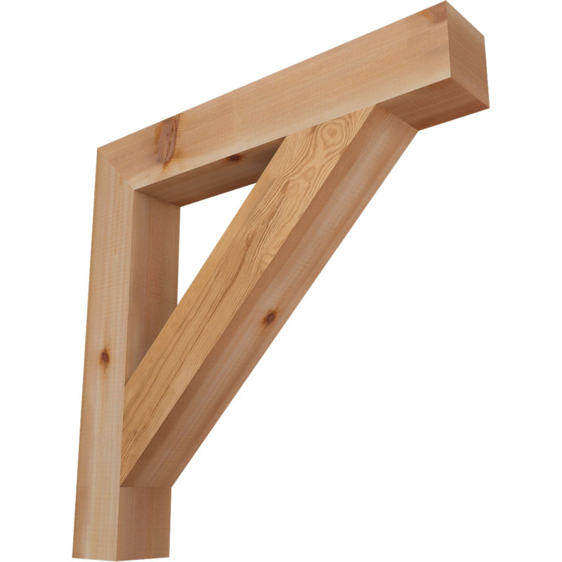 Support de bloc traditionnel, Cèdre rouge de l'Ouest (lisse), H 26 po x l 3,5 po x P 26 po