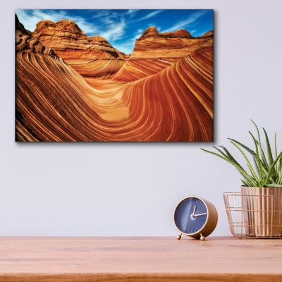  «The Grand Wave 1» par David Drost, art mural en verre acrylique, 16 po x 12 po