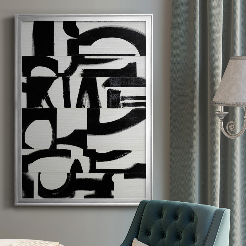 Prosperous Elements V10 - Picture Frame Print, Silver, 30.5" H x 22.5" W x 1" D