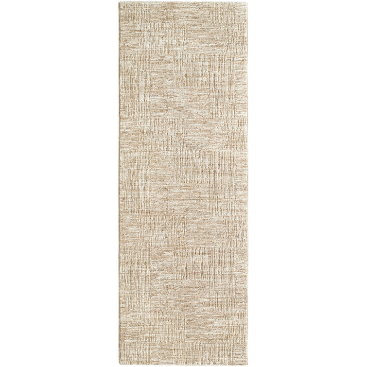 Bertus Machine Woven Polyester Area Rug in Beige