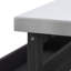 Îlot de cuisine de luxe pour l'extérieur avec support à épices et armoire de rangement noire réglable - roues verrouillables-1034628216