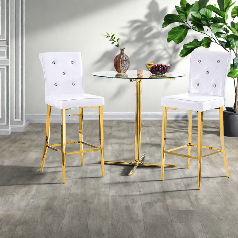 Ensemble de table à manger moderne (doit inclure à la fois la table et la chaise), cuisine en métal et verre
