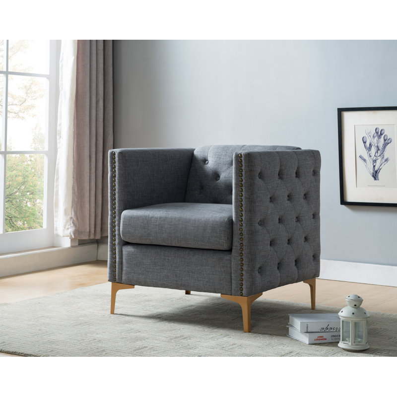 Lodd Upholstered Armchair, Light Gray