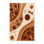 Tapis moelleux doux et moelleux à motif abstrait moderne audacieux et éclectique brun - reliure brun clair-616990853
