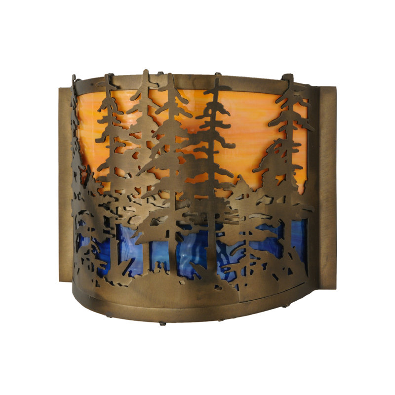 Rustic Lodge Flush Mounted Sconce