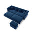 Canapé Chesterfield, canapé-lit gigogne 3 en 1 de 89 po, canapé-lit convertible, canapé-lit très grand, méridienne, canapé en velours 3 places avec repose-pieds mobile, bleu (ancien numéro de référence: W1885S00443 / W1885S00175)-322192271