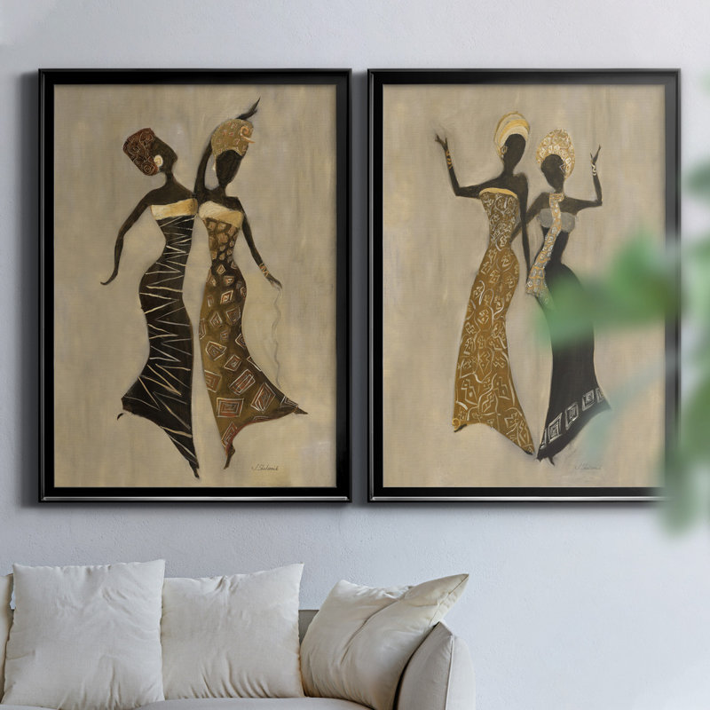 «Celebration I», ensemble de 2 reproductions d'art, H 26,5 po x l 73 po x P 1,5 po, H 31,5 po x l 47 po x P 1,5 po