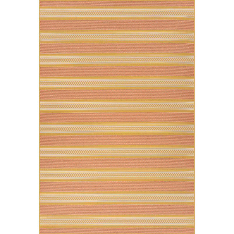  Tapis intérieur / extérieur Riselia, Rectangle de 5 pi x 8 pi, Jaune