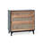 Chic Rattan 3-Drawer Chest, Brass Knobs