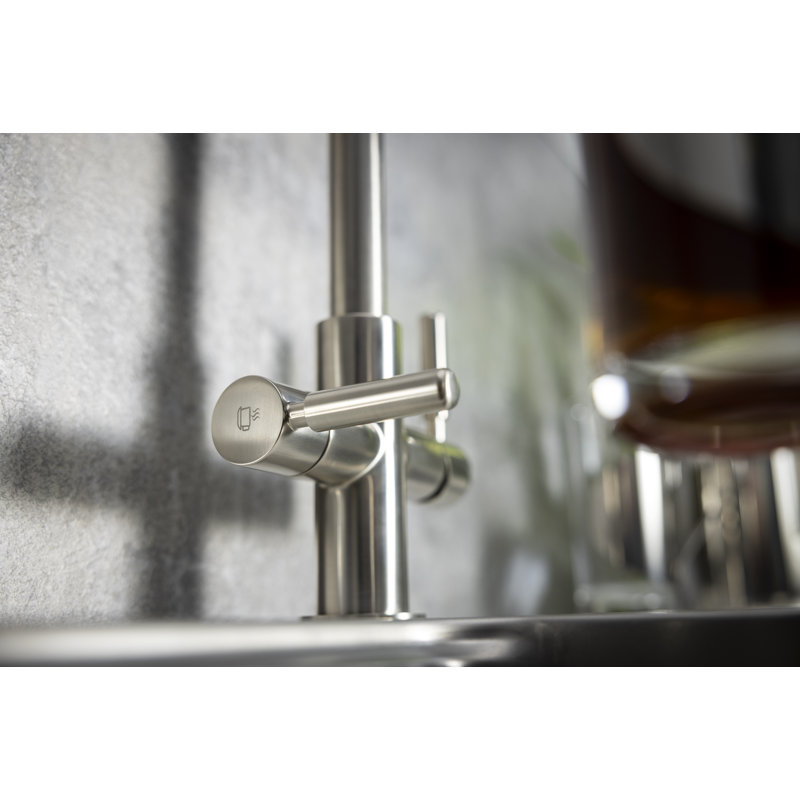 Abode Hemista Slimline 3-in-1 Hot Water Tap, Nickel
