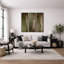 Subtile olive verte abstraite tons de terre triptyque - images très grandes impressions sur toile encadrées 3 pièces-252901044-252901045