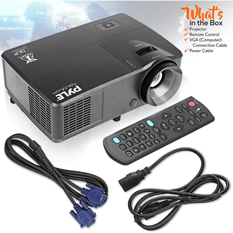 Pyle Overhead Projector 3000 Lumens Portable Projector with Remote Included