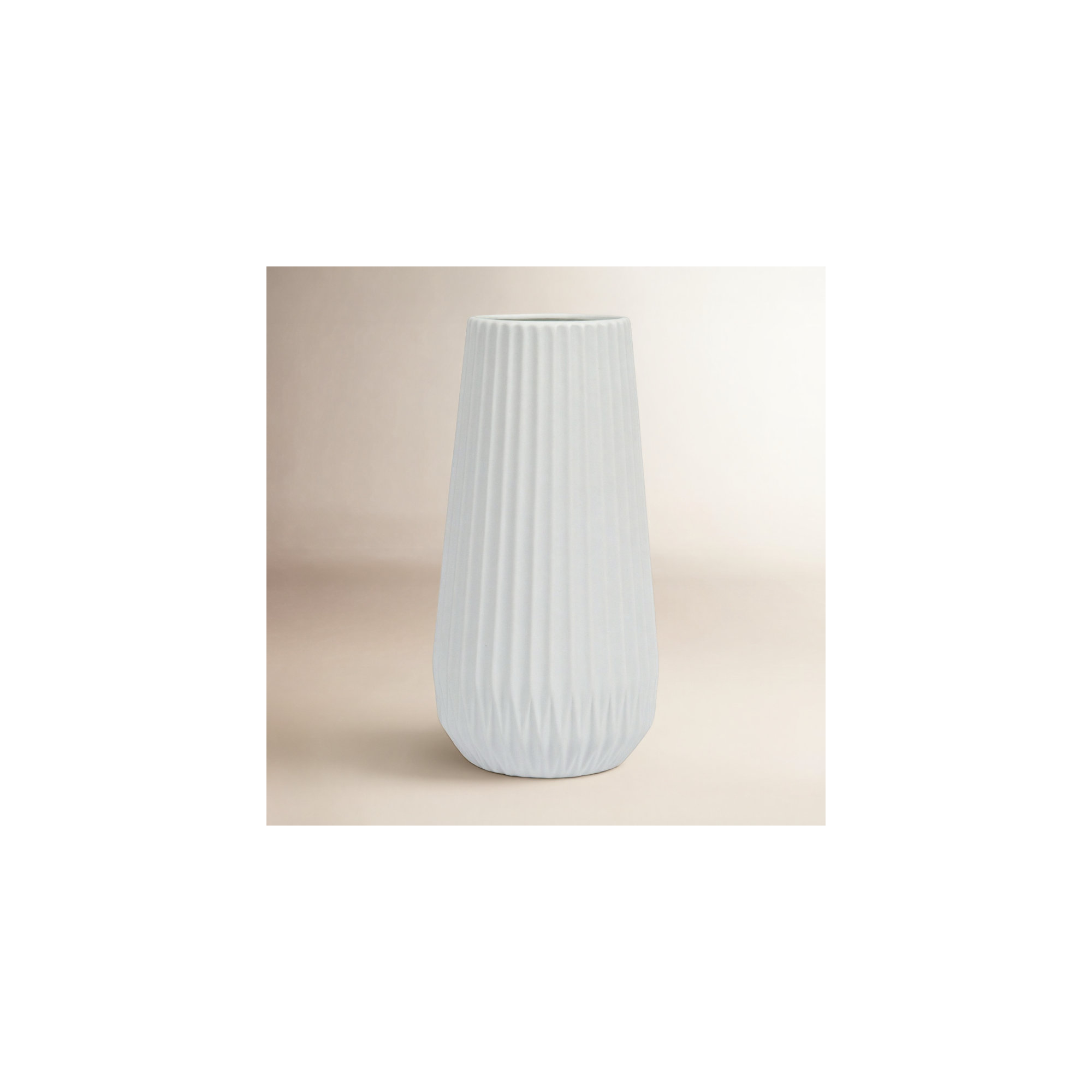 Laudine 11.5'' Stoneware Table Vase, White