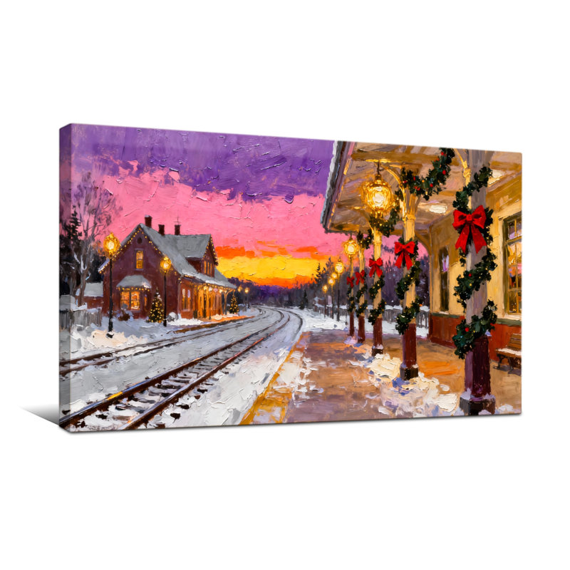Christmas Station d'hiver, H 20 po x l 40 po