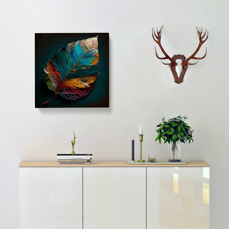 Leaf Palette Knife Painting - Print