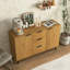 Buffet avec rangement, armoire à café en bois, armoire de cuisine 47,2 po à 3 tiroirs et 2 portes, armoire de cuisine en bois naturel
