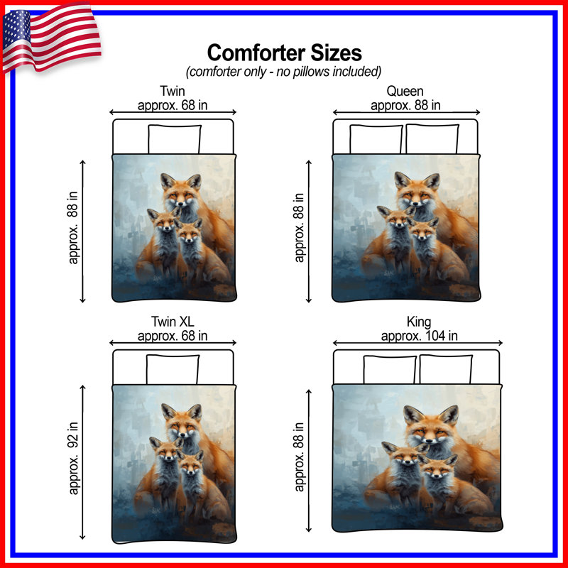 Fox Family Comforter, King
