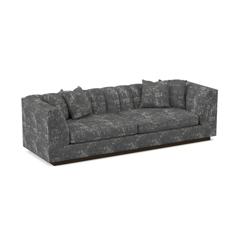 Dapper Sofa, American Walnut, Stepping Stones Ivory Viscose