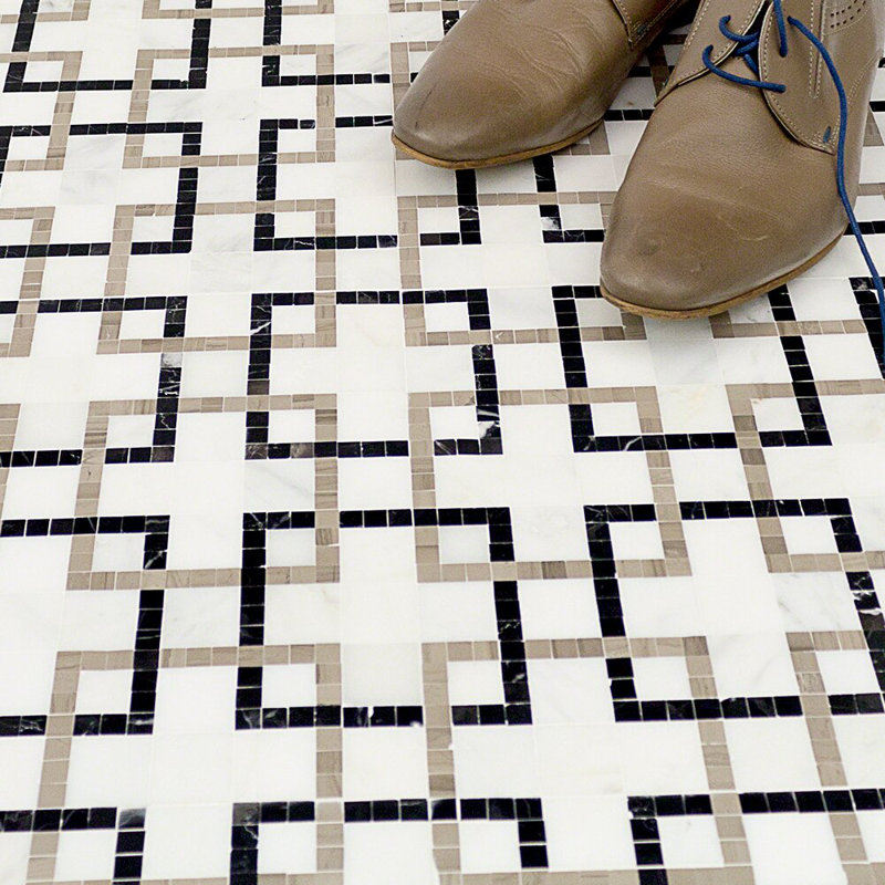 Pendulum Random Sized Marble Mosaic Wall & Floor Tile