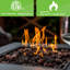 Table d'extérieur pour foyer d'extérieur de 50 000 BTU 28 po, au gaz propane, couvercle et apparence, pierre de lave, flamme réglable, pour propane de jardin