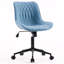 Fauteuil de bureau pivotant sans accoudoirs en similicuir rembourré et imperméable-938714780