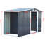 Garage Shed with Log Storage 11 ft. W x 4 ft. D Galvanised Steel