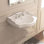 Lavabo de salle de bain Retro 1045 en blanc brillant avec trois trous de robinet
