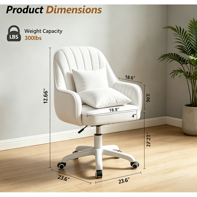 Fauteuil de bureau en velours XUEGW, White