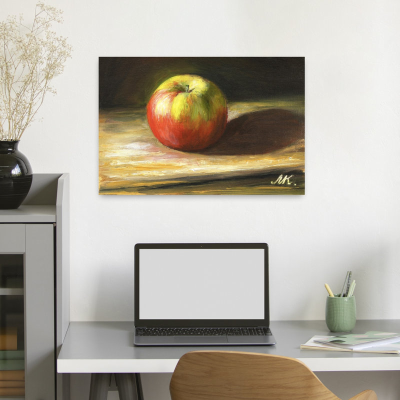 «Vibrant Apple Still Life Classic Organic Rustic Fruit», art mural, H 16 po x l 24 po