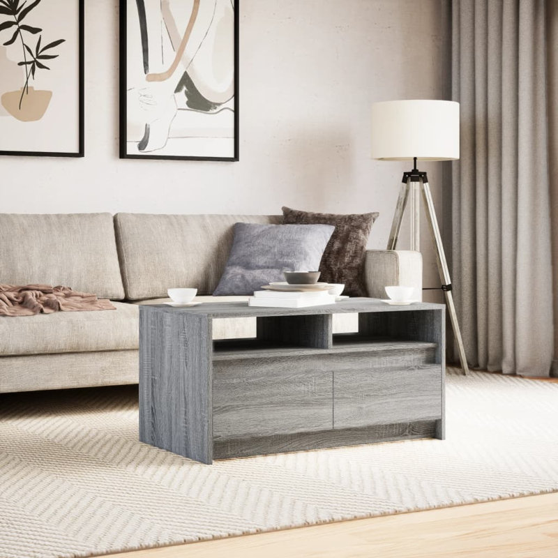 Crisol Coffee Table with Storage, Grey Sonoma