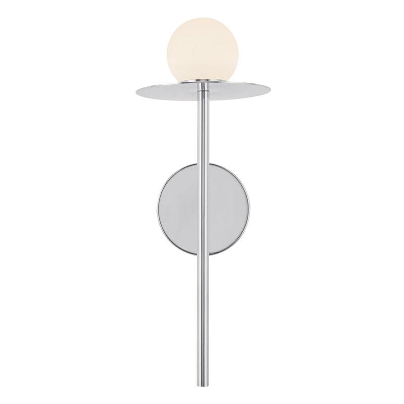 Elixir 10-In Wall Sconce, Silver, 16.13" H x 6" W x 6.38" D, 7 W