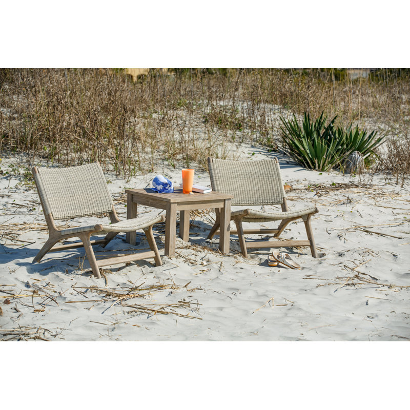 Verge Outdoor Teak Lounge Chair, Gray, Driftwood Teak