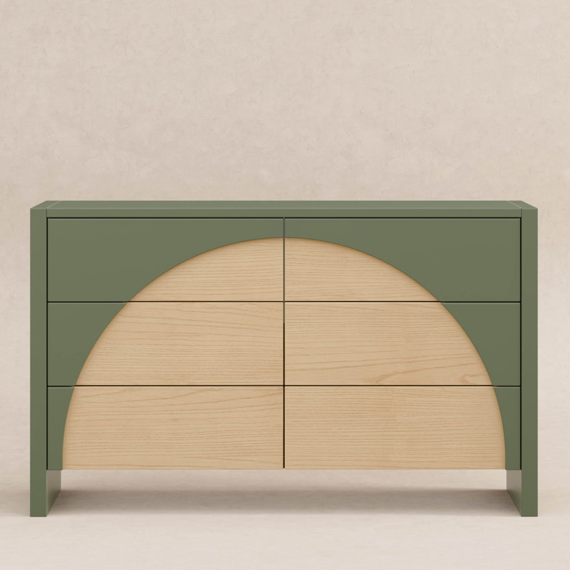 Moab 6-Drawer Assembled Dresser, Olive/Ash